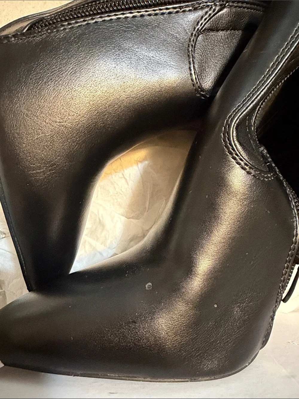 Black Leather Thigh-High Boots - Premium Home Accents